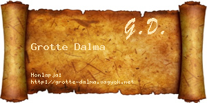 Grotte Dalma névjegykártya